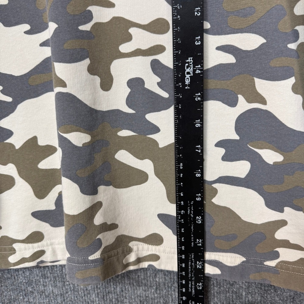 Rebecca Minkoff Sweatshirt Womens XS Green Camo Oversized Balloon Sleeve Top - Picture 7 of 10